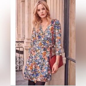 Sezane Nadia floral multi-color mini dress size 2 (34)